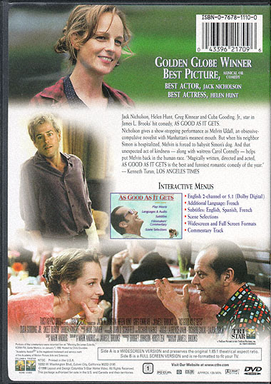 As Good as It Gets (DVD)