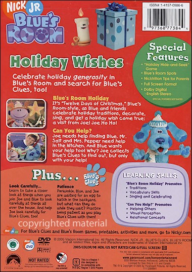 Blues Clues Blues Room Holiday Wishes Vhs